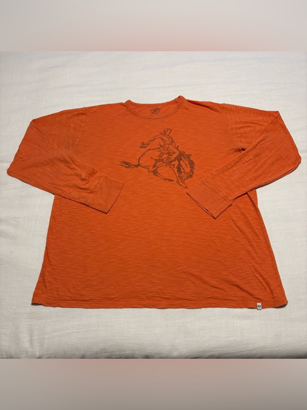 Men’s 47 Brand Oklahoma State Cowboys Long Sleeve Tee | Orange | Size XXL | READ